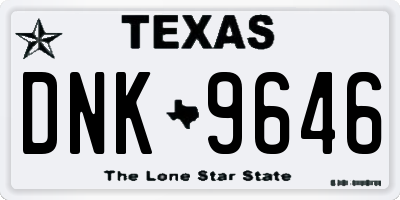 TX license plate DNK9646
