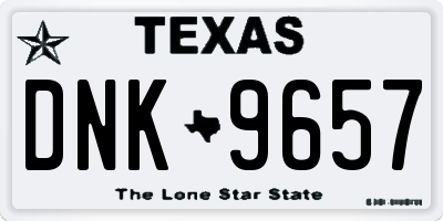 TX license plate DNK9657