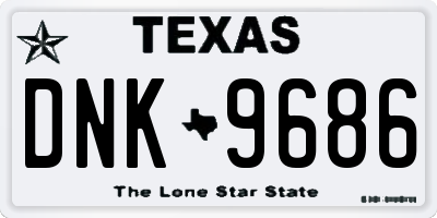 TX license plate DNK9686