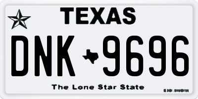 TX license plate DNK9696