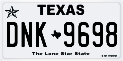 TX license plate DNK9698