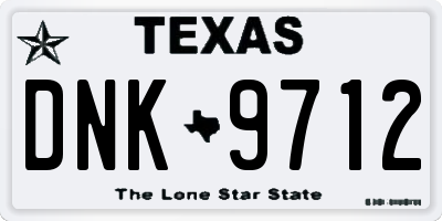 TX license plate DNK9712