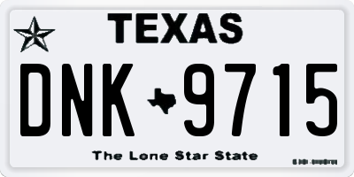 TX license plate DNK9715