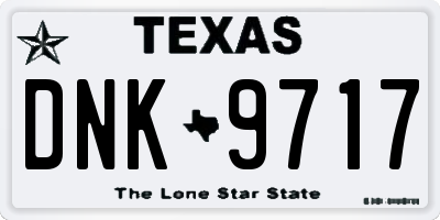 TX license plate DNK9717