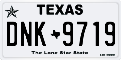 TX license plate DNK9719