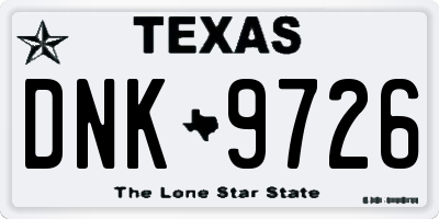 TX license plate DNK9726