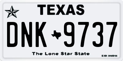 TX license plate DNK9737