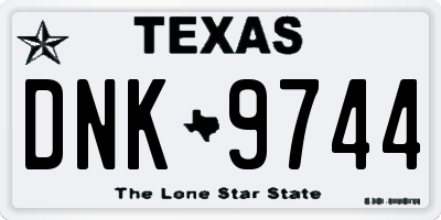 TX license plate DNK9744