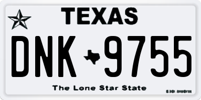 TX license plate DNK9755
