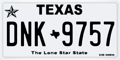 TX license plate DNK9757