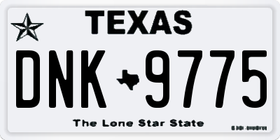TX license plate DNK9775