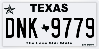 TX license plate DNK9779