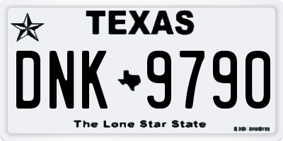 TX license plate DNK9790