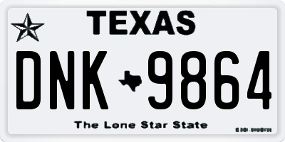 TX license plate DNK9864