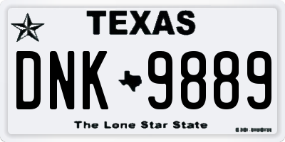 TX license plate DNK9889