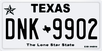 TX license plate DNK9902