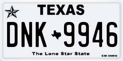 TX license plate DNK9946