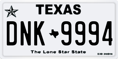 TX license plate DNK9994