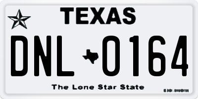 TX license plate DNL0164