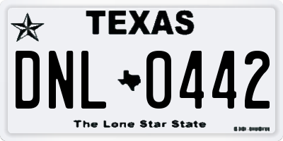 TX license plate DNL0442