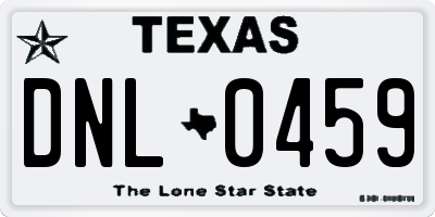 TX license plate DNL0459
