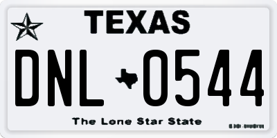 TX license plate DNL0544