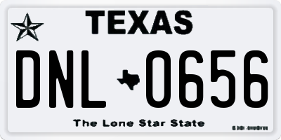 TX license plate DNL0656