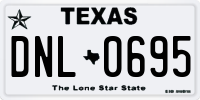 TX license plate DNL0695