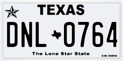 TX license plate DNL0764