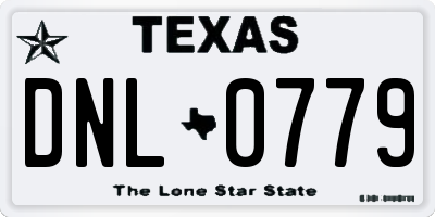 TX license plate DNL0779
