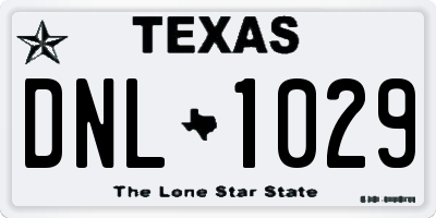 TX license plate DNL1029