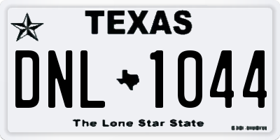 TX license plate DNL1044