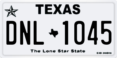 TX license plate DNL1045