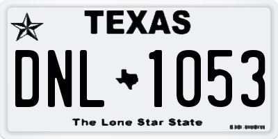 TX license plate DNL1053
