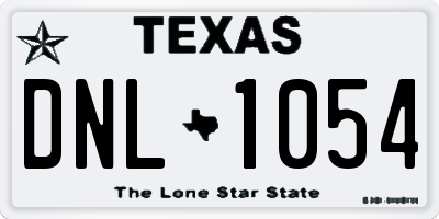 TX license plate DNL1054