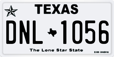 TX license plate DNL1056