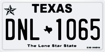 TX license plate DNL1065