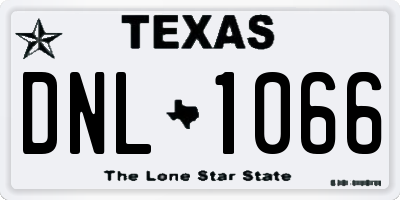TX license plate DNL1066