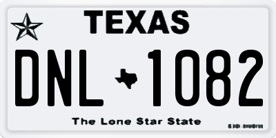 TX license plate DNL1082