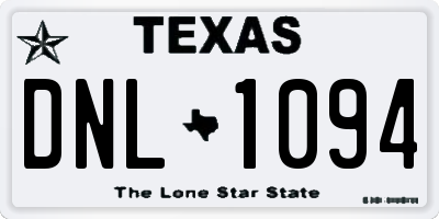 TX license plate DNL1094