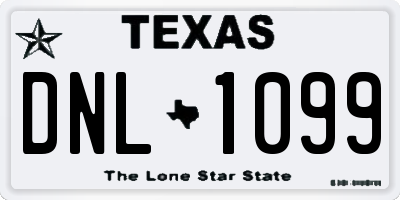 TX license plate DNL1099