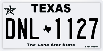 TX license plate DNL1127