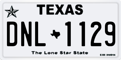 TX license plate DNL1129