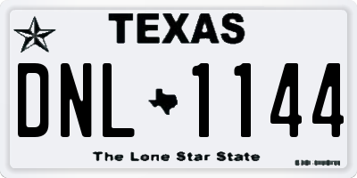 TX license plate DNL1144