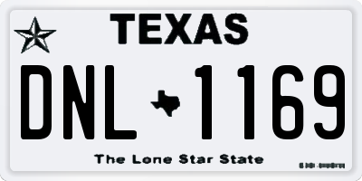 TX license plate DNL1169