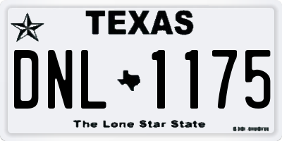 TX license plate DNL1175
