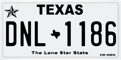 TX license plate DNL1186