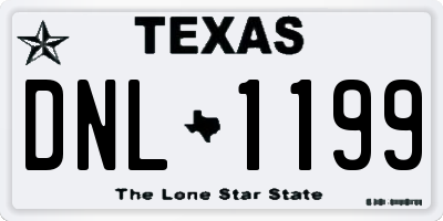 TX license plate DNL1199