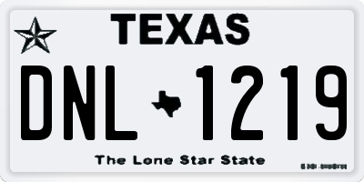 TX license plate DNL1219