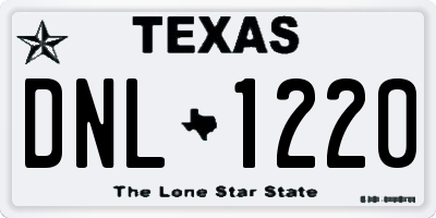 TX license plate DNL1220